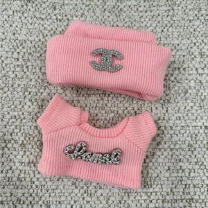 Pink Sparkly Sweater Outfit for Labubu